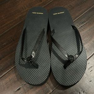 New Tory Burch platform flip flops